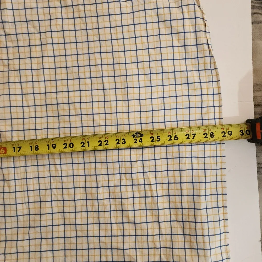 C83 J Crew Mens XL Button Down Shirt‎ Long Sleeve Plaid Blue Yellow Cotton